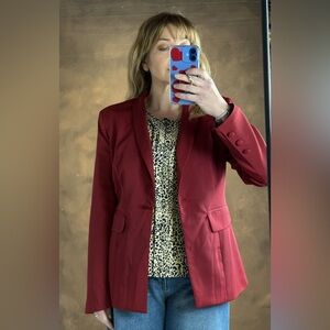 Elegant Red Women's Blazer NWT